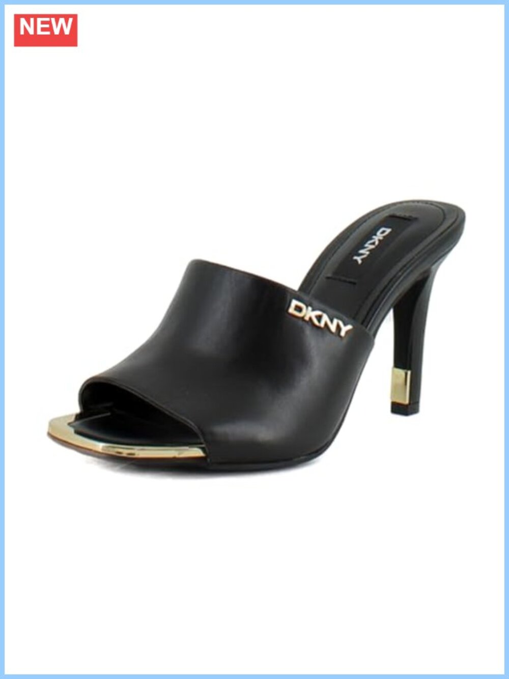 Open Toe Rhinestone Slingback Stiletto Heel Mule Sandals